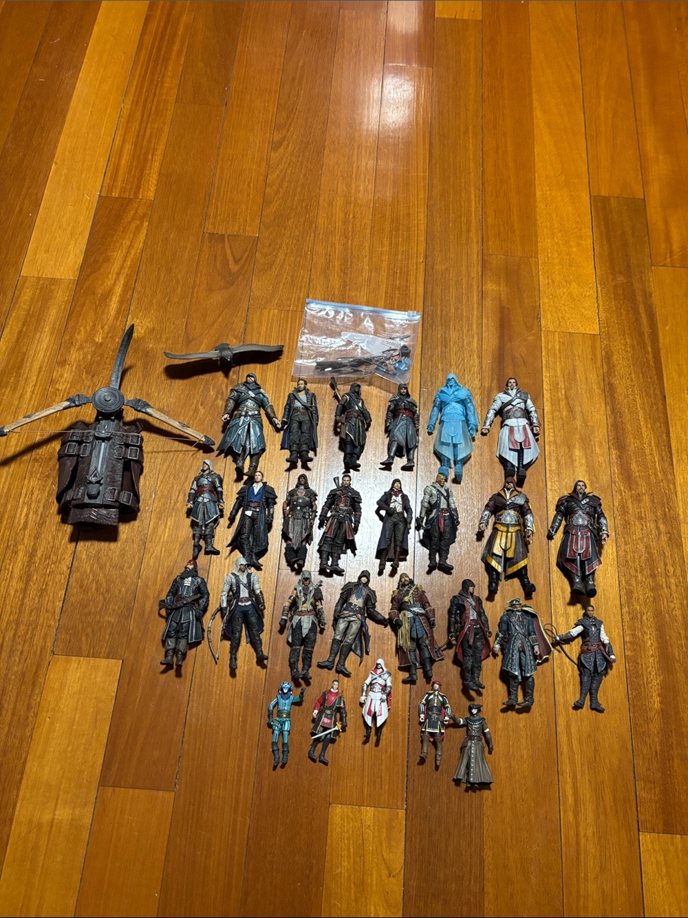 Assorted Assassin's Creed Kids Action Figures - Mixed Black, Brown & Blue Set